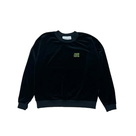JOHN SOFIA Velour Crewneck (Black)｜ジョンソフィア ベロア クルーネック（ブラック)