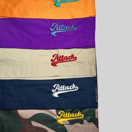 ATTACK ORIGINAL “Attack Sports” Shorts (Navy)｜アタック オリジナル “アタックスポーツ” ショーツ（ネイビー)
