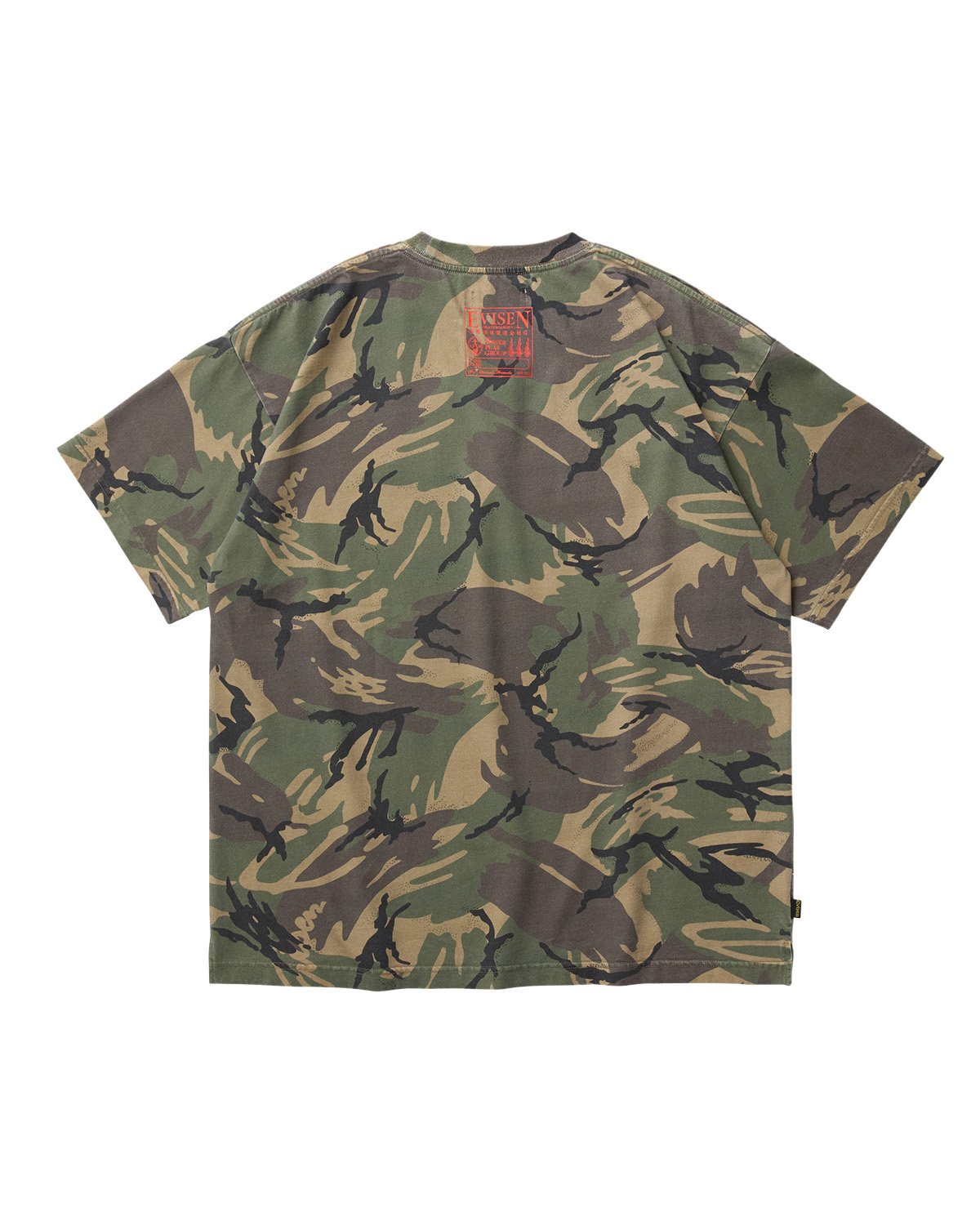 dries van noten brown camo tee カモ 迷彩 EVISEN E LOGO CAMO TEE (Camo)｜エヴィセン E ロゴ カモ ティー