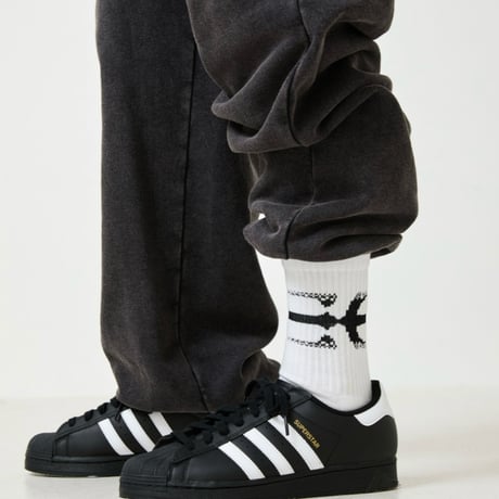 EVISEN PATTERN SOCKS (White)｜エヴィセン パターンソックス（ホワイト）