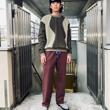 JOHN SOFIA Earth Wave Crewneck (Army3/6)｜ジョンソフィア アースウェーブ クルーネック（アーミー3/6）