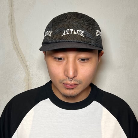 ATTACK ORIGINAL All-Mesh Camp Cap (Black)｜アタック オリジナル オールメッシュ キャンプ キャップ（ブラック）