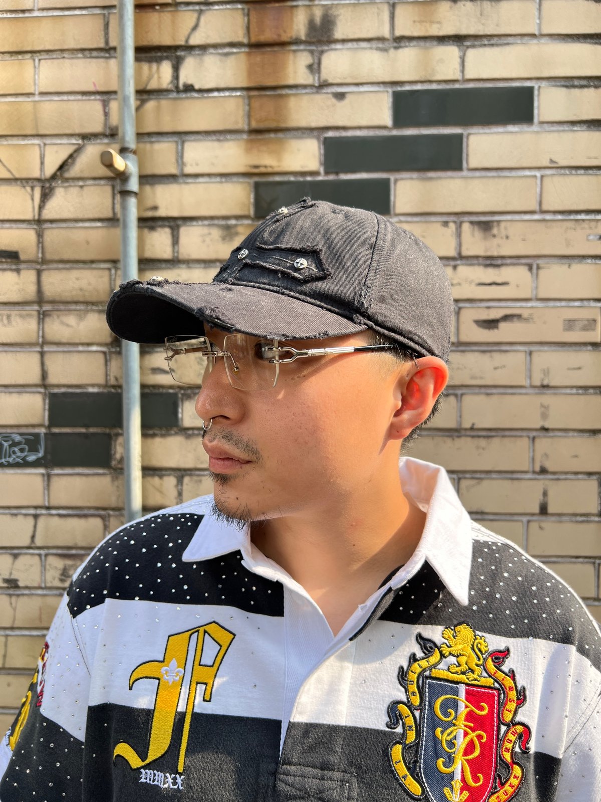 SUPPLIER CROSS PATCH 6 PANEL CAP (Black)｜サプライヤー