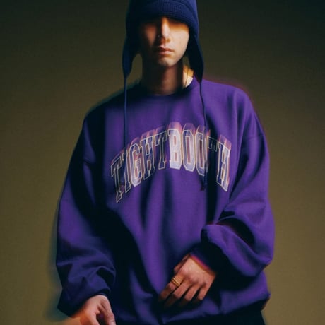TIGHTBOOTH COLLEGE CREW SWEAT (Purple) | タイトブース カレッジ クルー スウェット（パープル）