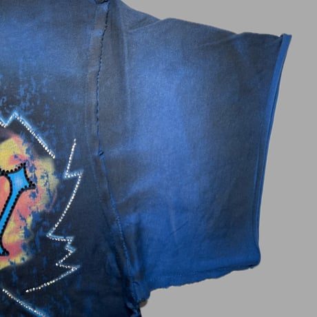 FIRST ROW FAITH DEALER GRAFFITI TEE (Blue)｜ファーストロウ フェイス ディーラー グラフィティ Tシャツ（ブルー）