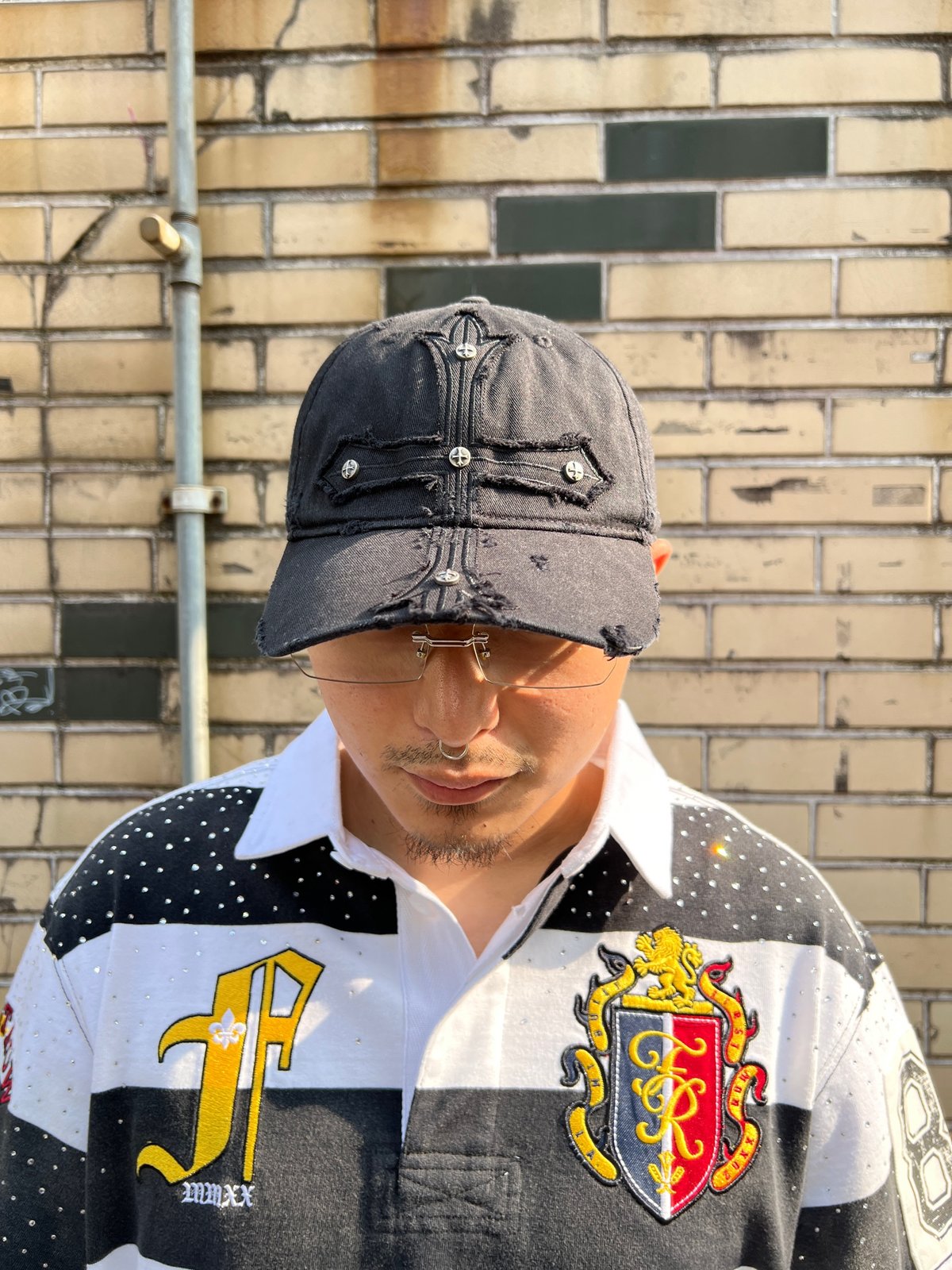 SUPPLIER CROSS PATCH 6 PANEL CAP (Black)｜サプライヤー