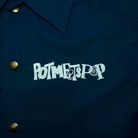 BOB MARLEY × POT MEETS POP SKETCH COACH JACKET (NAVY)｜ボブ・マーリー × ポットミーツポップ コーチジャケット（ネイビー）