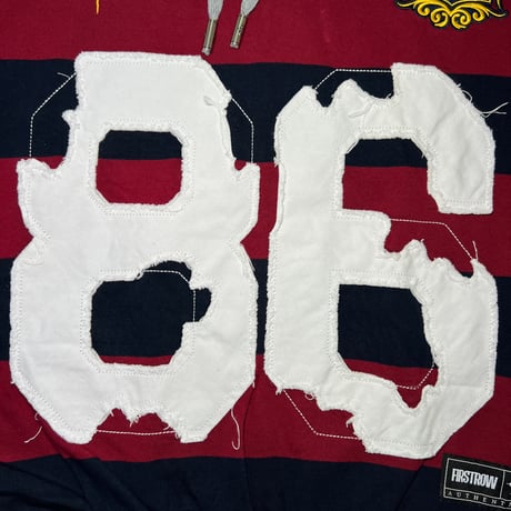 FIRST ROW STATE OF MIND VARSITY 86 HOODIE (RED) | ファースト ロウ ステート オブ マインド バーシティ 86 フーディー（レッド）