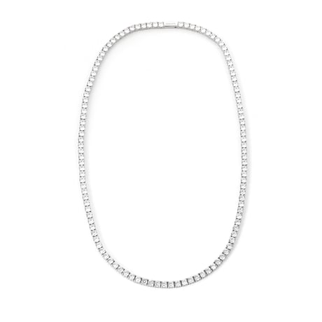 $ole only CZ Diamond 4mm Tennis Chain Necklace (Silver18”22”)｜ソールオンリー CZダイヤモンド 4mmテニスチェーンネックレス