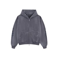 SUPPLIER Tribal Bones Pierced Zip Hoodie (Blue Gray) | サプライヤー トライバル ボーンズ ピアスド ジップ フーディー（ブルーグレー）