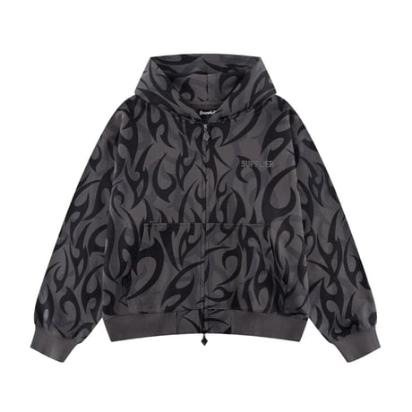 SUPPLIER Tribal Camo Zip Hoodie (CHARCOAL)｜サプライヤートライバル カモ ジップフーディー (チャコール)