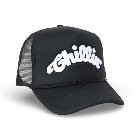 CHILLIN' Logo 5panel Mesh Cap (Black) | チリン ロゴ ファイブパネル メッシュ キャップ（ブラック）