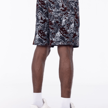 GUAPI Wine Red Laser Velvet Shorts (Black)｜グアピ ワイン レッド レーザー ベルベット ショーツ（ブラック)