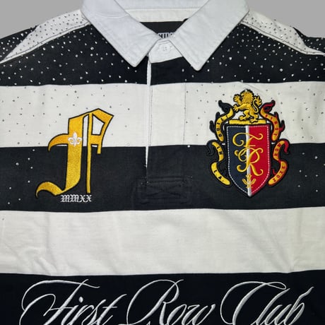 FIRST ROW CLASSIC MONO CLUB POLO SHIRT (Black)｜ファーストロウ クラシック モノ クラブ ポロシャツ（ブラック）