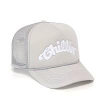 CHILLIN' Logo 5panel Mesh Cap (Grey) | チリン ロゴ ファイブパネル メッシュ キャップ（グレー）
