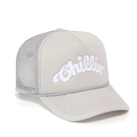 CHILLIN' Logo 5panel Mesh Cap (Grey) | チリン ロゴ ファイブパネル メッシュ キャップ（グレー）