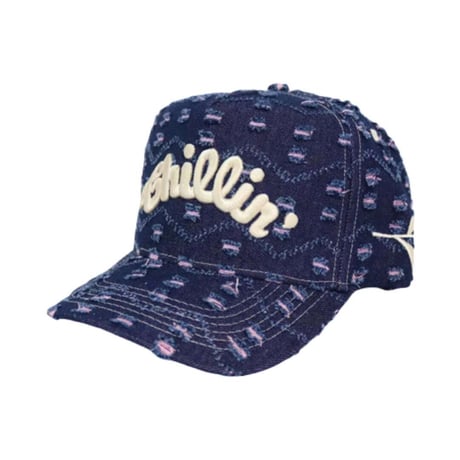 CHILLIN’ Crash Denim Cap (Navy)｜チリン クラッシュデニムキャップ（ネイビー）
