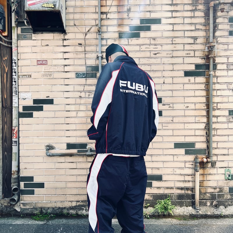 FUBU TRACK JACKET & PANTS “SET-UP” (NAVY)｜フブ トラ
