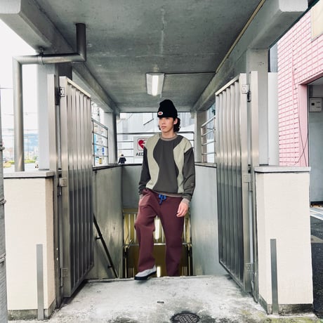JOHN SOFIA Earth Wave Crewneck (Army3/6)｜ジョンソフィア アースウェーブ クルーネック（アーミー3/6）