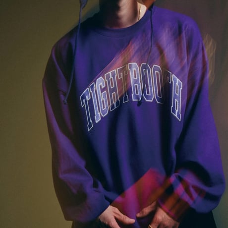 TIGHTBOOTH COLLEGE CREW SWEAT (Purple) | タイトブース カレッジ クルー スウェット（パープル）