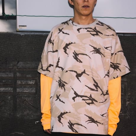 EVISEN E LOGO CAMO TEE (Sand Camo)｜エヴィセン E ロゴ カモ ティー（サンド カモ）