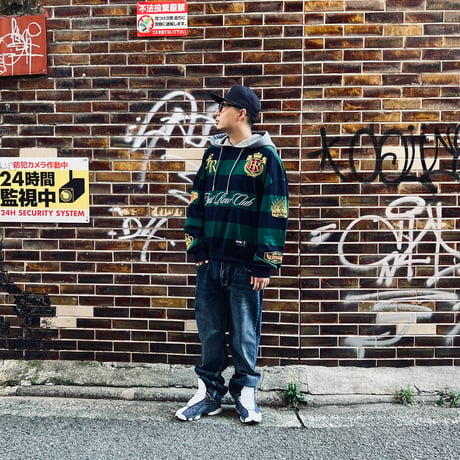 FIRST ROW STATE OF MIND CLUB SCRIPT HOODIE (GREEN) | ファーストロウ ステートオブマインド クラブスクリプト フーディー（グリーン）