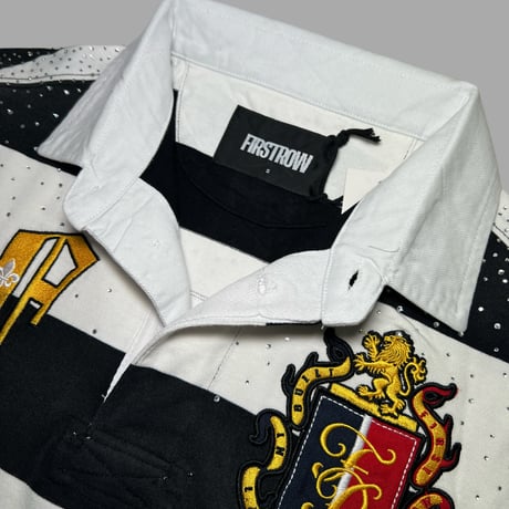 FIRST ROW CLASSIC MONO CLUB POLO SHIRT (Black)｜ファーストロウ クラシック モノ クラブ ポロシャツ（ブラック）