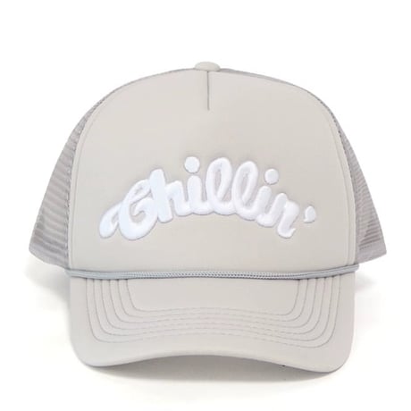CHILLIN' Logo 5panel Mesh Cap (Grey) | チリン ロゴ ファイブパネル メッシュ キャップ（グレー）