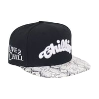 CHILLIN' Python Baseball Cap (Black / White)｜チリン パイソン ベースボール キャップ（ブラック／ホワイト）