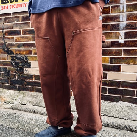 PRO CLUB HEAVYWEIGHT DOUBLE KNEE CARPENTER SWEATS (CBR)｜プロクラブ ヘビーウェイト ダブルニー カーペンタースウェット（ブラウン)