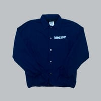 BOB MARLEY × POT MEETS POP SKETCH COACH JACKET (NAVY)｜ボブ・マーリー × ポットミーツポップ コーチジャケット（ネイビー）
