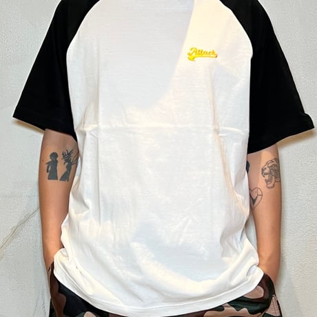 ATTACK ORIGINAL “Attack Sports” Raglan Tee (Black)｜アタック オリジナル “アタックスポーツ” ラグラン ティー（ブラック)