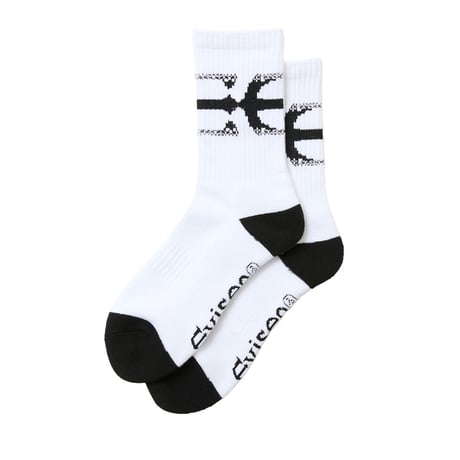 EVISEN PATTERN SOCKS (White)｜エヴィセン パターンソックス（ホワイト）
