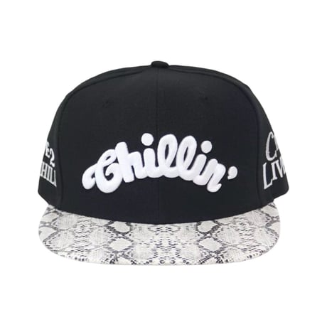 CHILLIN' Python Baseball Cap (Black / White)｜チリン パイソン ベースボール キャップ（ブラック／ホワイト）