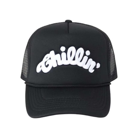 CHILLIN' Logo 5panel Mesh Cap (Black) | チリン ロゴ ファイブパネル メッシュ キャップ（ブラック）
