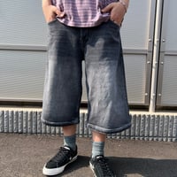 HOMEBOY X-TRA DESPERADO DENIM SHORTS (VINTAGE BLACK)｜ホームボーイ エクストラ デスペラード デニム ショーツ（ヴィンテージ ブラック)