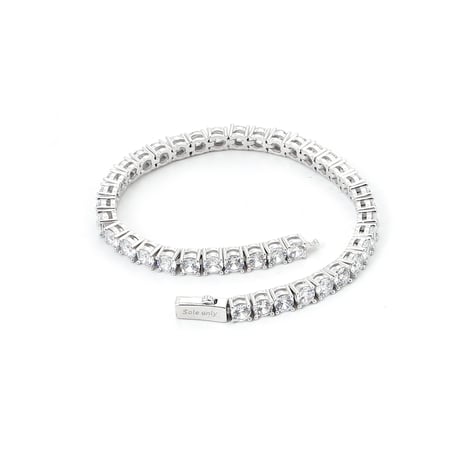 $ole only CZ Diamond 4mm Tennis Chain Bracelet (Silver7”8”)｜ソールオンリー CZ ダイヤモンド 4mm テニスチェーン ブレスレット