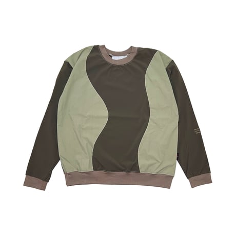 JOHN SOFIA Earth Wave Crewneck (Army1/6)｜ジョンソフィア アースウェーブ クルーネック（アーミー1/6）