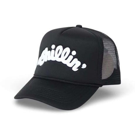 CHILLIN' Logo 5panel Mesh Cap (Black) | チリン ロゴ ファイブパネル メッシュ キャップ（ブラック）