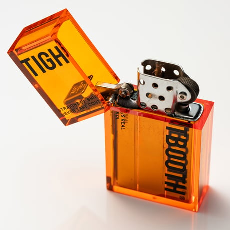 TIGHTBOOTH LABEL LOGO HARD EDGE LIGHTER (Orange) | タイトブース レーベル ロゴ ハード エッジ ライター（オレンジ）