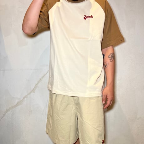 ATTACK ORIGINAL “Attack Sports” Raglan Tee (Beige)｜アタック オリジナル “アタックスポーツ” ラグラン ティー（ベージュ)