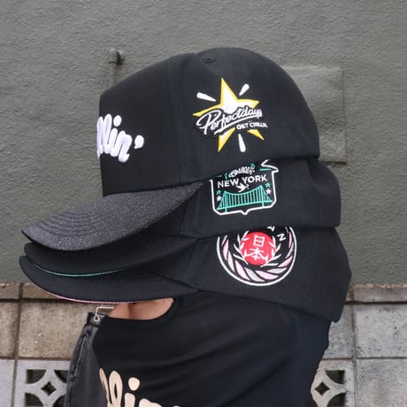 CHILLIN' 5panel Cap Star (Black / Yellow) | チリン ファイブパネル キャップ スター（ブラック / イエロー）