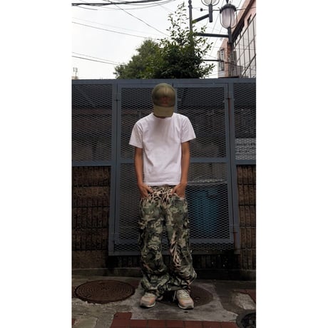 CHILLIN’ Camo Leopard Cargo Denim Pants (Camo Leopard)｜チリン カモレオパード カーゴ デニムパンツ（カモレオパード）