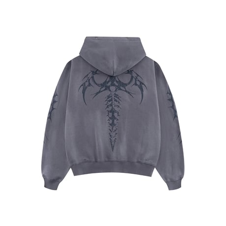 SUPPLIER Tribal Bones Pierced Zip Hoodie (Blue Gray) | サプライヤー トライバル ボーンズ ピアスド ジップ フーディー（ブルーグレー）