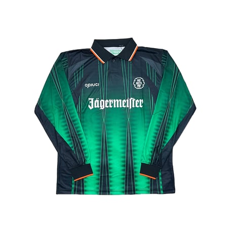 JAGERMEISTER × POT MEETS POP LS GAME JERSEY (BLACK/GREEN)｜イエーガーマイスター × ポットミーツポップ ジャージ（ブラック／グリーン）