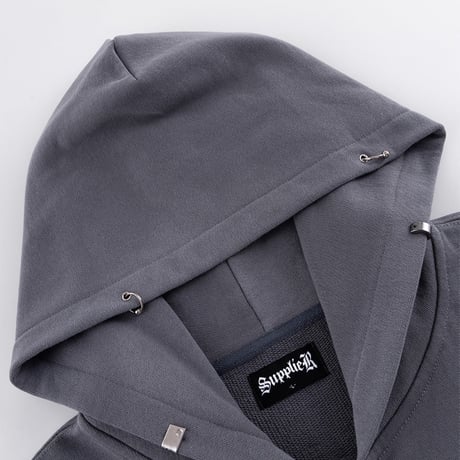SUPPLIER Tribal Bones Pierced Zip Hoodie (Blue Gray) | サプライヤー トライバル ボーンズ ピアスド ジップ フーディー（ブルーグレー）