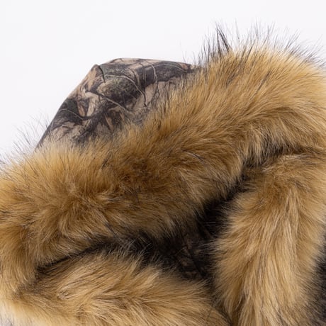 SUPPLIER Tree Camo Faux Fur Cross Zip Hoodie (KHAKI) | サプライヤー ツリーカモ フォーファー クロス ジップフーディー（カーキ）