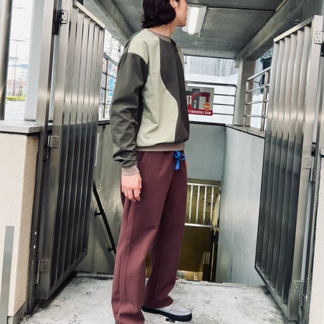 JOHN SOFIA Earth Wave Crewneck (Army3/6)｜ジョンソフィア アースウェーブ クルーネック（アーミー3/6）