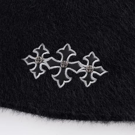 SUPPLIER Triple Cross Shaggy Knit Beanie (Black)｜サプライヤー トリプル クロス シャギー ニット ビーニー（ブラック）