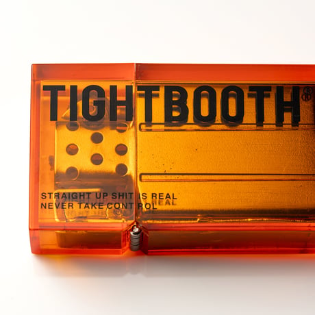 TIGHTBOOTH LABEL LOGO HARD EDGE LIGHTER (Orange) | タイトブース レーベル ロゴ ハード エッジ ライター（オレンジ）
